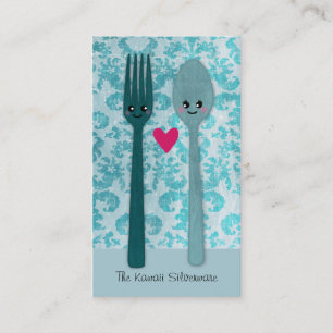 Kawaii Silverware Business Cards