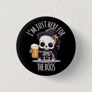 Kawaii Skeleton Halloween Oktoberfest 3 Cm Round Badge