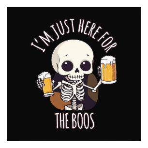 Kawaii Skeleton Halloween Oktoberfest Photo Print