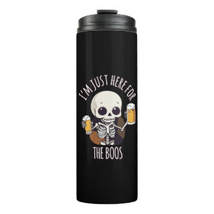 Kawaii Skeleton Halloween Oktoberfest Thermal Tumbler
