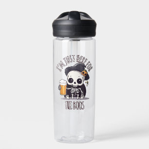 Kawaii Skeleton Halloween Oktoberfest Water Bottle