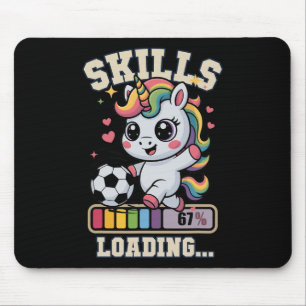 Kawaii Skills Loading Soccer Unicorn Score Women G Mouse Pad