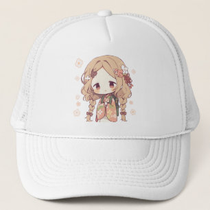 Kawaii Sleepy Girl Trucker Hat