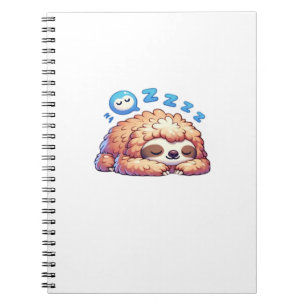 Kawaii Sleepy Sloth Napping Zzz Funny Lazy Animal  Notebook