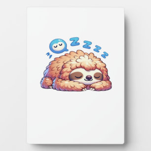 Kawaii Sleepy Sloth Napping Zzz Funny Lazy Animal  Plaque
