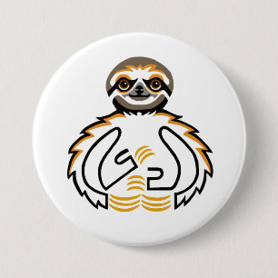 Kawaii SLOTH - Animal lover - Wildlife - Nature 7.5 Cm Round Badge