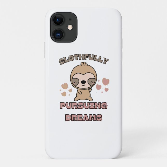 Kawaii Sloth Animal Pun Case-Mate iPhone Case (Back)