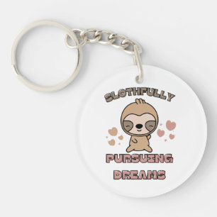 Kawaii Sloth Animal Pun Key Ring