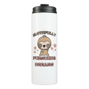 Kawaii Sloth Animal Pun Thermal Tumbler