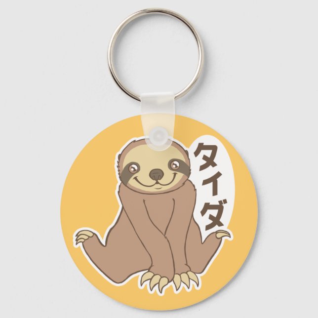 Kawaii Sloth Key Ring (Front)