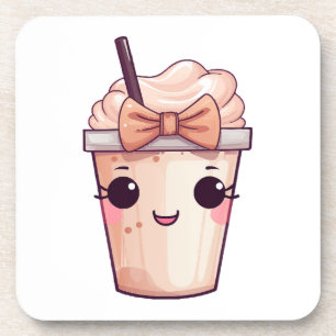 Kawaii Smiling Frappe Coaster