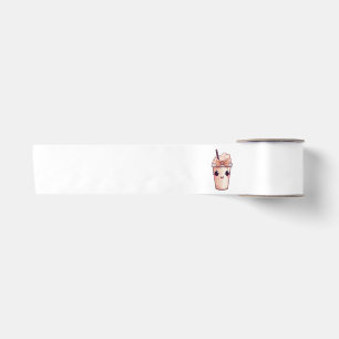 Kawaii Smiling Frappe Satin Ribbon