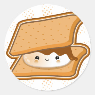 Kawaii Smore Classic Round Sticker
