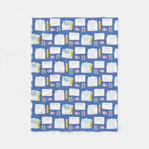 Kawaii Snail Mail Fleece Blanket