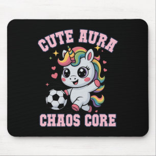 Kawaii Soccer Unicorn Cute Aura Chaos Core Score P Mouse Pad