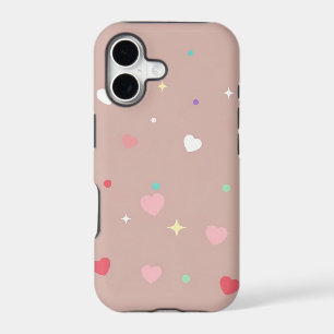 Kawaii Soft Hearts & Sparkles Seamless Phone Case