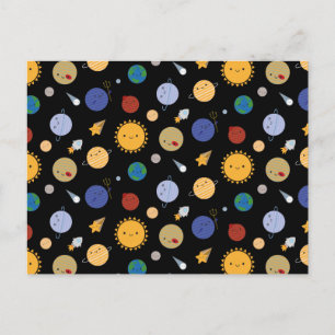 Kawaii Solar System Postcard