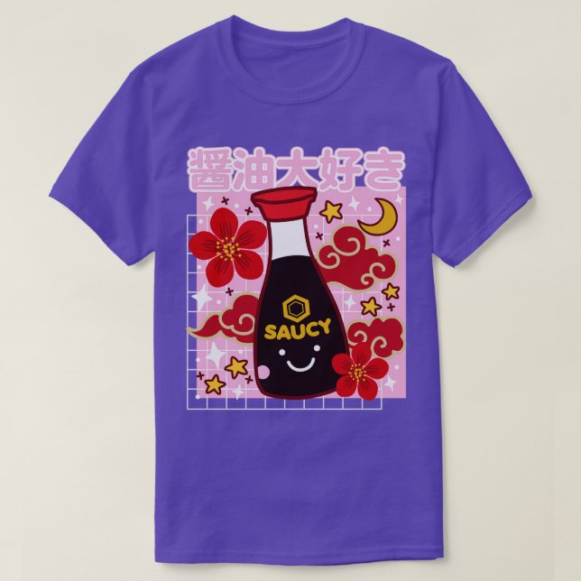 Kawaii Soy Sauce Cute I Love Shoyu Japanese toon T-Shirt (Design Front)