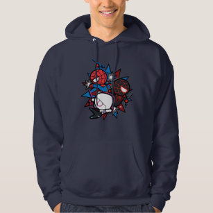 Kawaii Spider-Man, Ghost-Spider, & Miles Morales Hoodie