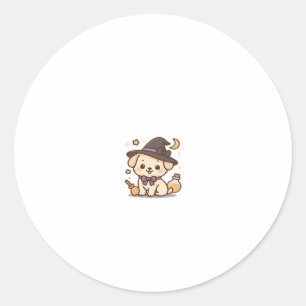 Kawaii Spooky Season Dog � Halloween Pup Classic T Classic Round Sticker