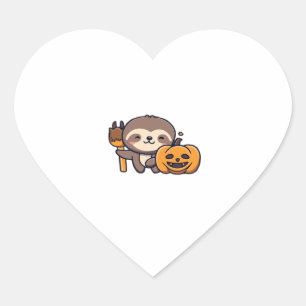 kawaii spooky sloth Classic T-Shirt Heart Sticker
