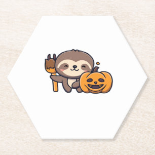 kawaii spooky sloth Classic T-Shirt Paper Coaster