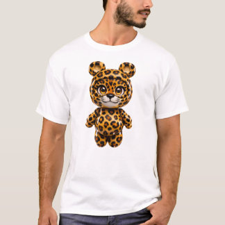 Kawaii Spotted Leopard Cute Safari Kids Shirt