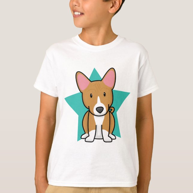 Kawaii Star Basenji Child's T-Shirt (Front)