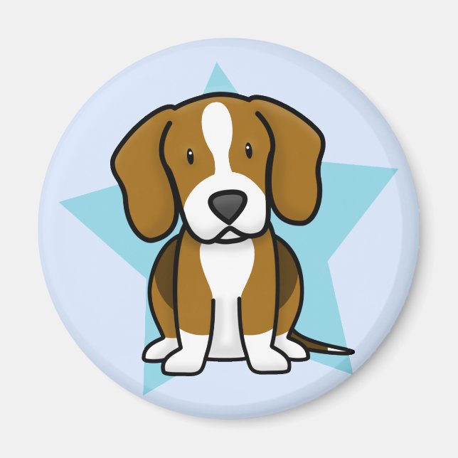 Kawaii Star Beagle Magnet (Front)