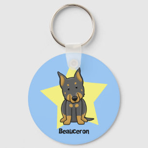 Kawaii Star Beauceron Key Ring