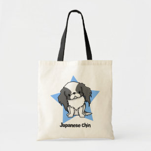 Kawaii Star Blk Japanese Chin Tote Bag