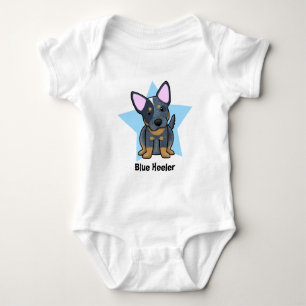 Kawaii Star Blue Heeler Baby Creeper
