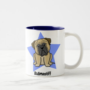 Kawaii Star Bullmastiff Two-Tone Coffee Mug