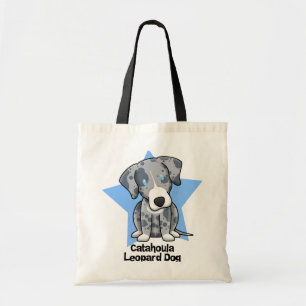 Kawaii Star Catahoula Leopard Dog Tote Bag