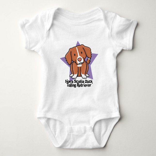 Kawaii Star Nova Scotia Duck Tolling Retriever Baby Bodysuit (Front)