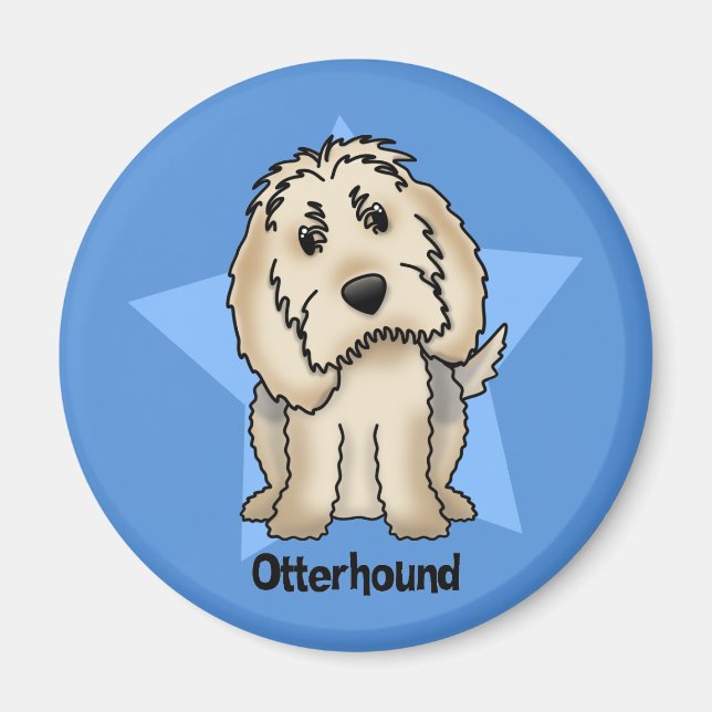 Kawaii Star Otterhound Magnet (Front)