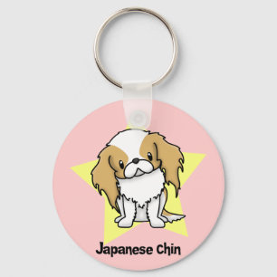 Kawaii Star Red Japanese Chin Key Ring