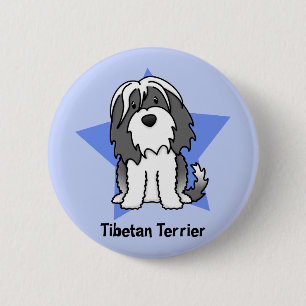 Kawaii Star Tibetan Terrier 6 Cm Round Badge