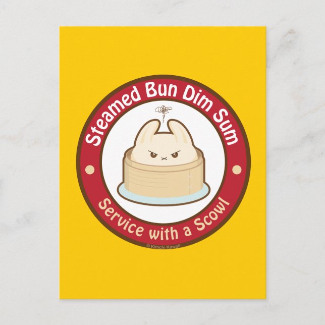 Kawaii Steamed Bun Dim Sum Postcard (Front)