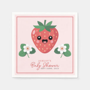 Kawaii Strawberry Baby Shower Napkin