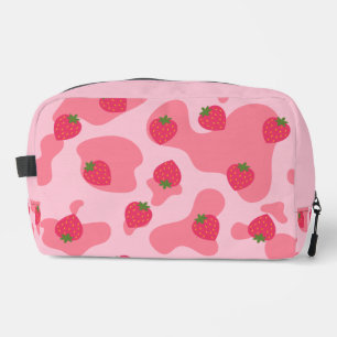 kawaii strawberry cow pattern  dopp kit