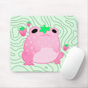 Kawaii Strawberry Frog Softcore Mouse Pad