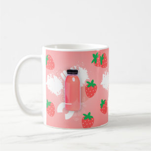 kawaii strawberry milkshake coffee mug