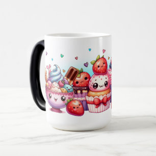 Kawaii Strawberry Sweets and Ice Cream Friends Magic Mug