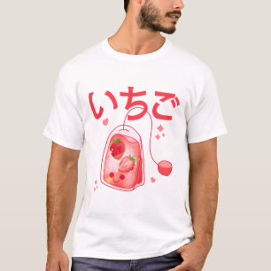 Kawaii Strawberry Tea Bag T-Shirt