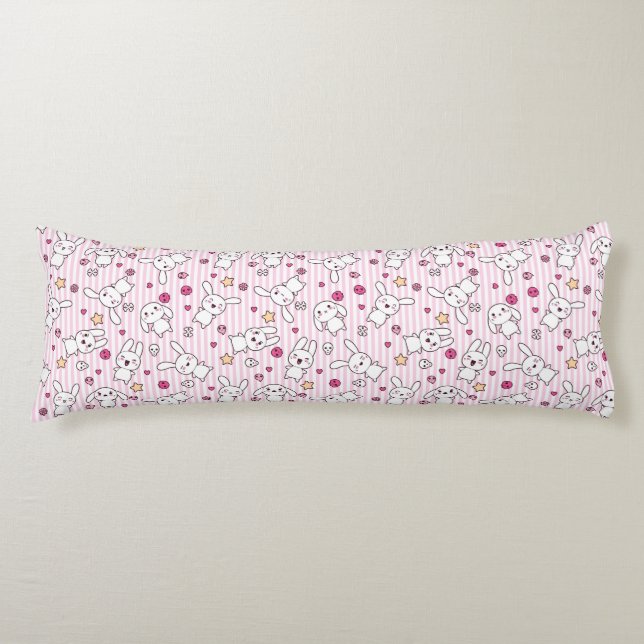 kawaii stripes pattern body cushion (Front)