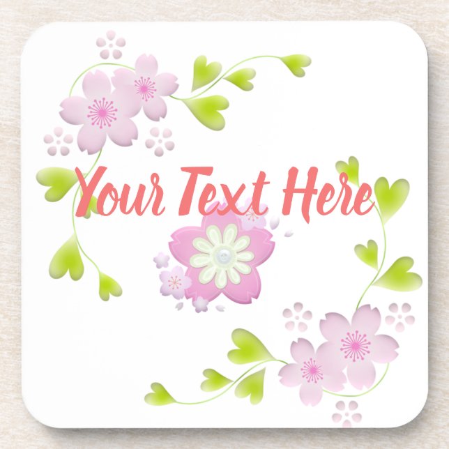 Kawaii Style Sakura Cherry Tree Blossom Coaster (Front)
