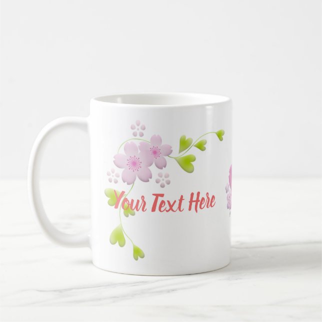 Kawaii Style Sakura Cherry Tree Blossom Coffee Mug (Left)