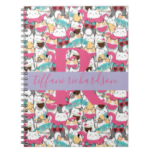 Kawaii Summer Cute Kitty Cats Notebook
