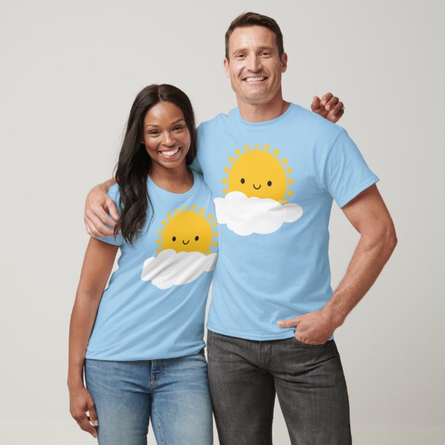 Kawaii Sun and Cloud T-Shirt (Unisex)